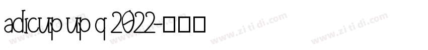 adicup up q 2022字体转换